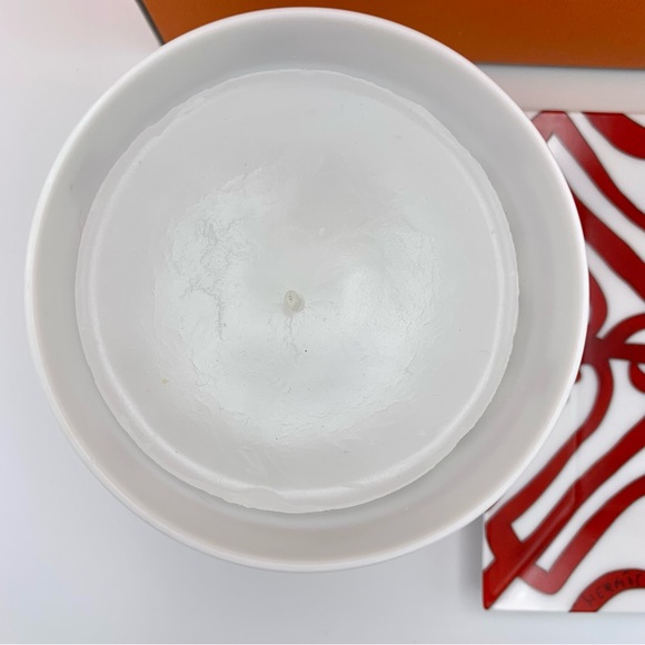Hermes Balcon du Guadalquivir Red Votive Candle Holder Square Plate No2 NIB MINT - Picture 12 of 15
